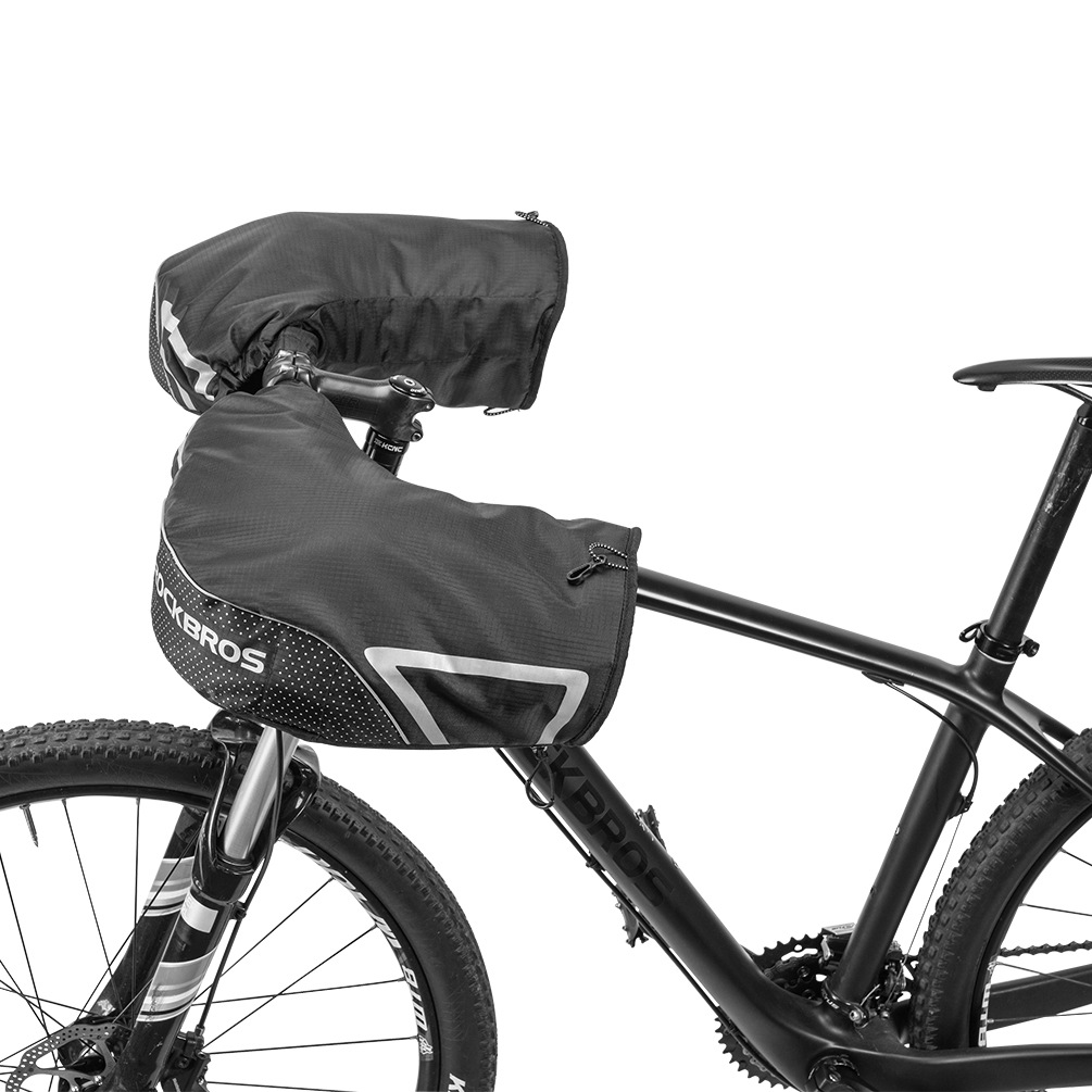 rockbros山地自行车护手套防风保暖骑行护手套公路车摩托保暖d39