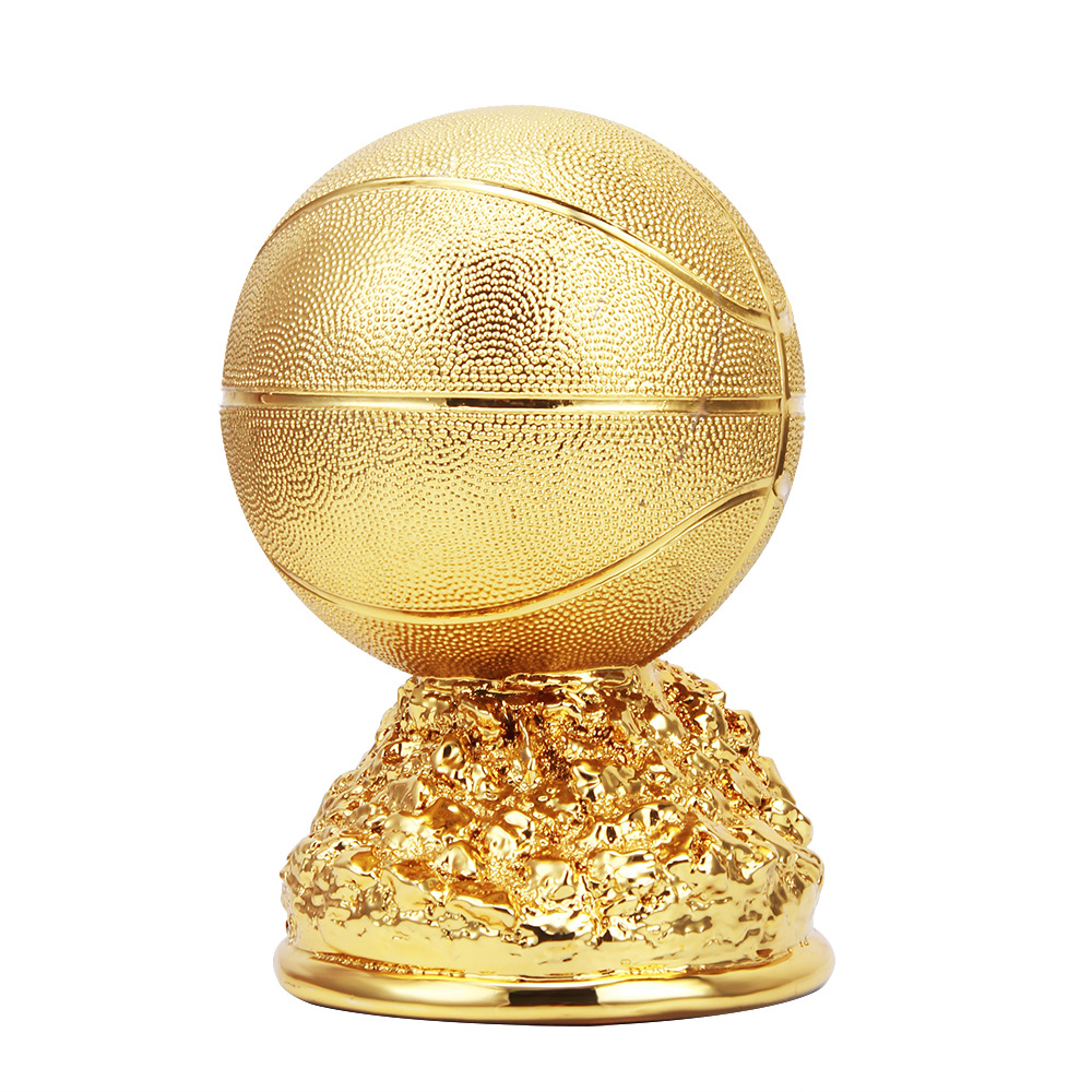 工厂批发大金球篮球奖杯定做树脂工艺品mvp奖杯批发定制
