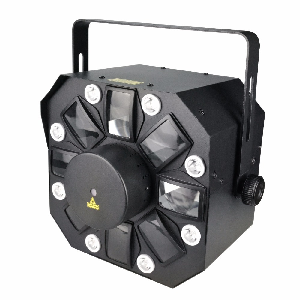 led舞台灯声控激光灯频闪灯8眼3合1ktv rgb彩色节日灯 迪斯科酒吧