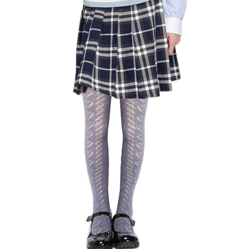 儿童连裤袜女棉针织大网眼透气打底裤春夏秋款舞蹈表演校服裤袜