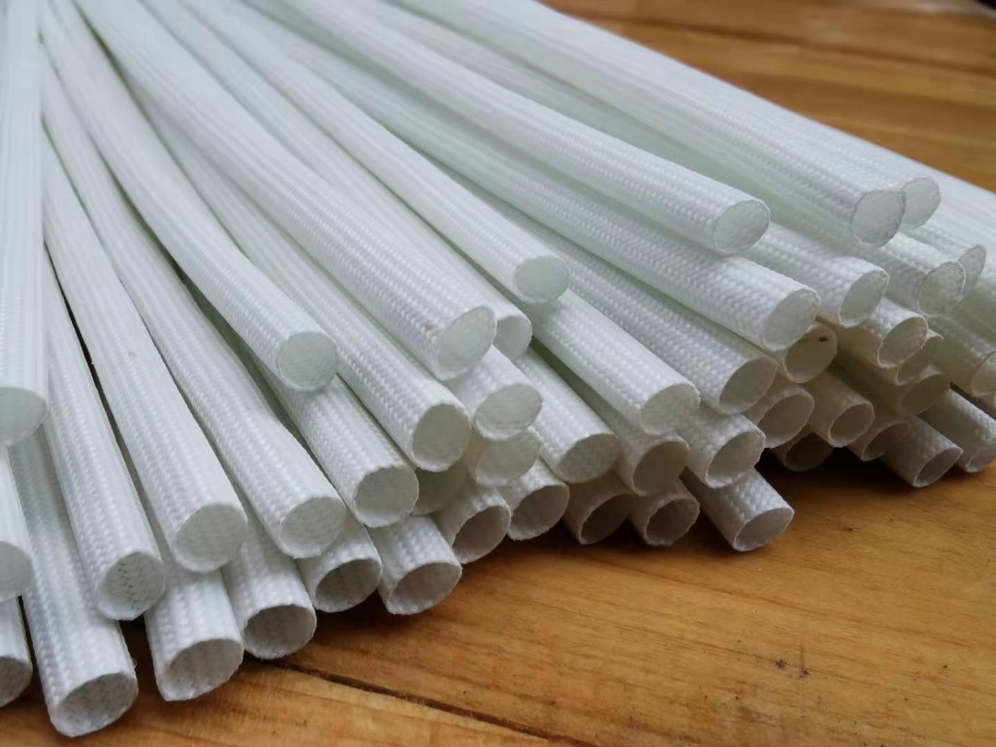 现货供应白色高温硅管玻纤阻燃硅树脂玻璃纤维绝缘套管