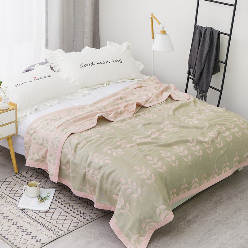 纯竹纤维被子纱布毛巾被四层包边夏季盖毯空调被双人成人150*200