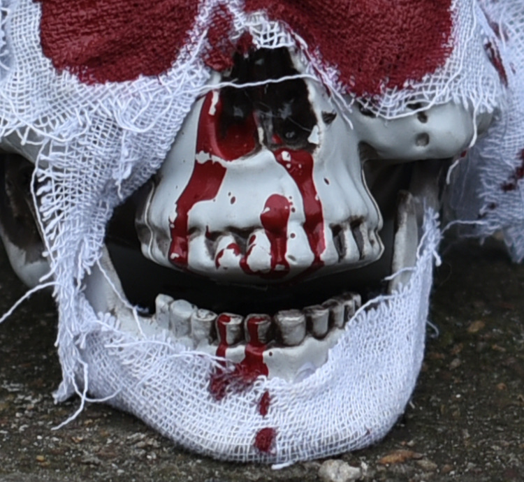 万圣节道具骷髅头密室逃脱白布血头鬼屋酒吧ktv吓人摆