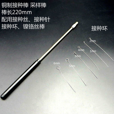 高品质铜制接种棒采样棒220mm配用接种丝接种针接种环镍铬丝棒
