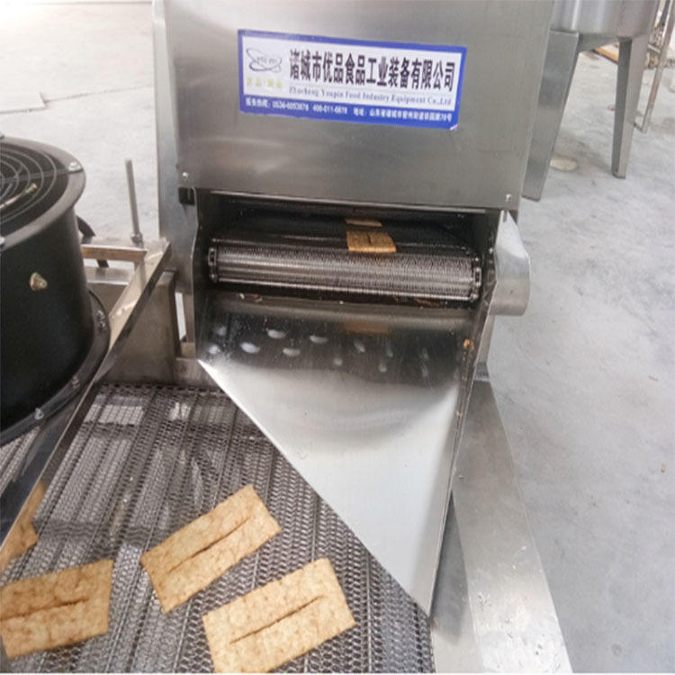 优品yp-400脆饼油炸机  实体厂家自动脆饼油炸线全自动薄脆油炸机