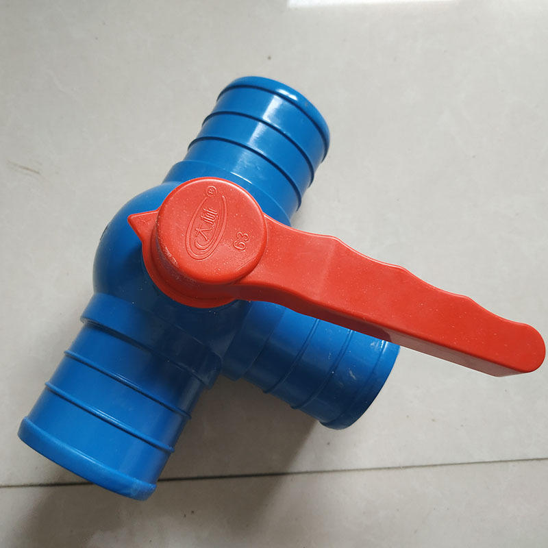 水管阀门接头 2寸喷灌带分水阀 pvc水带三通开关 农用三通球阀
