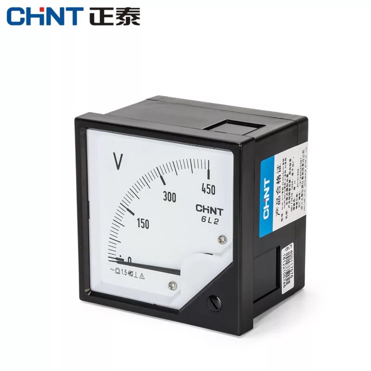 正泰电压表 6l2-v 电压表 指针式 450v