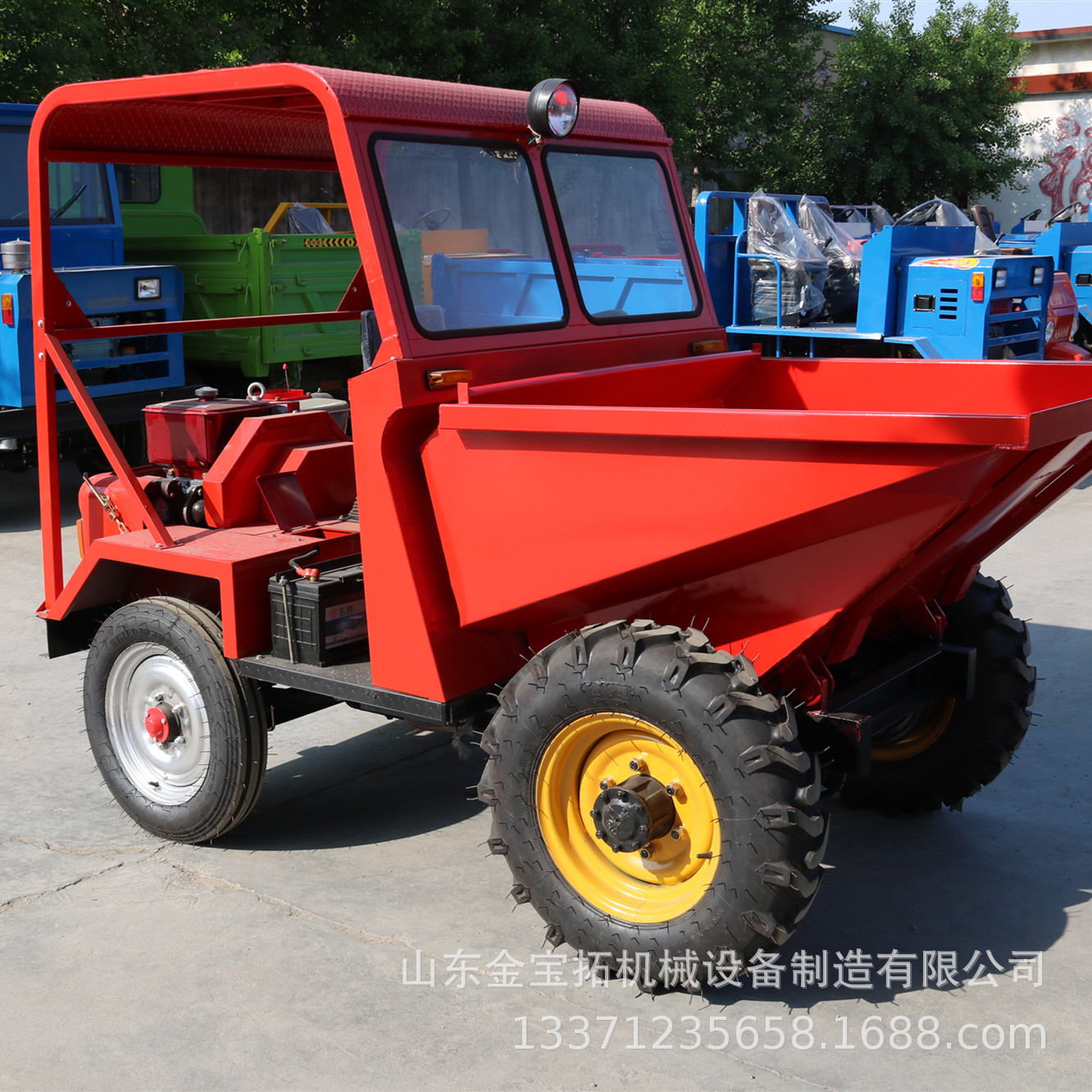 高效率四轮翻斗车 小型装载车四驱液压翻斗车 农用翻斗车