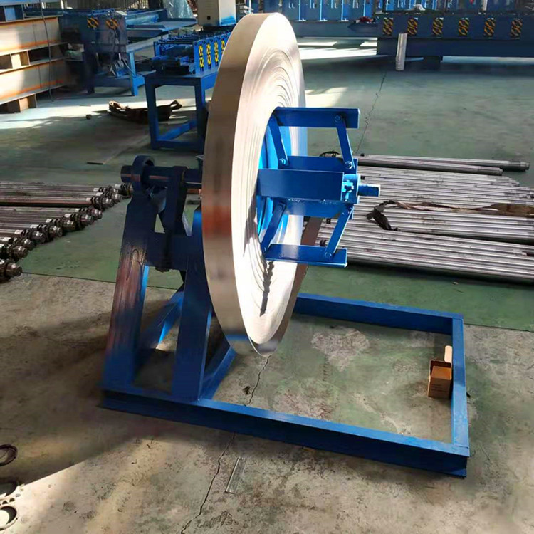 彩钢卷上料架 立式上料架 彩卷放料架 彩卷支撑架