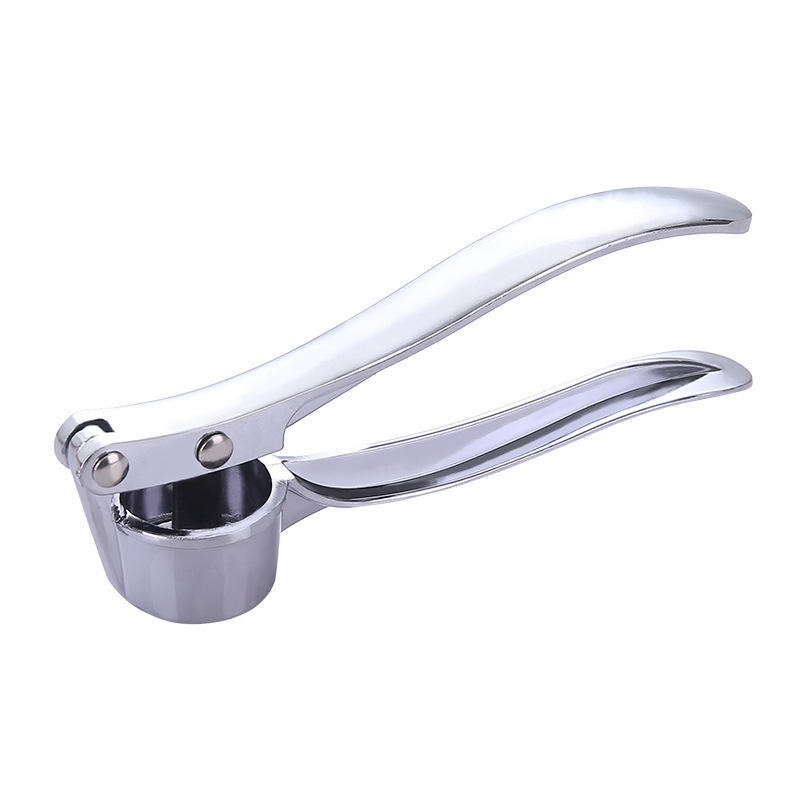 Extra Large Garlic Press Meshed Garlic Device Garlic Clip Multi-Functional Zinc Alloy Stainless Steel Manual Pull Garlic Press