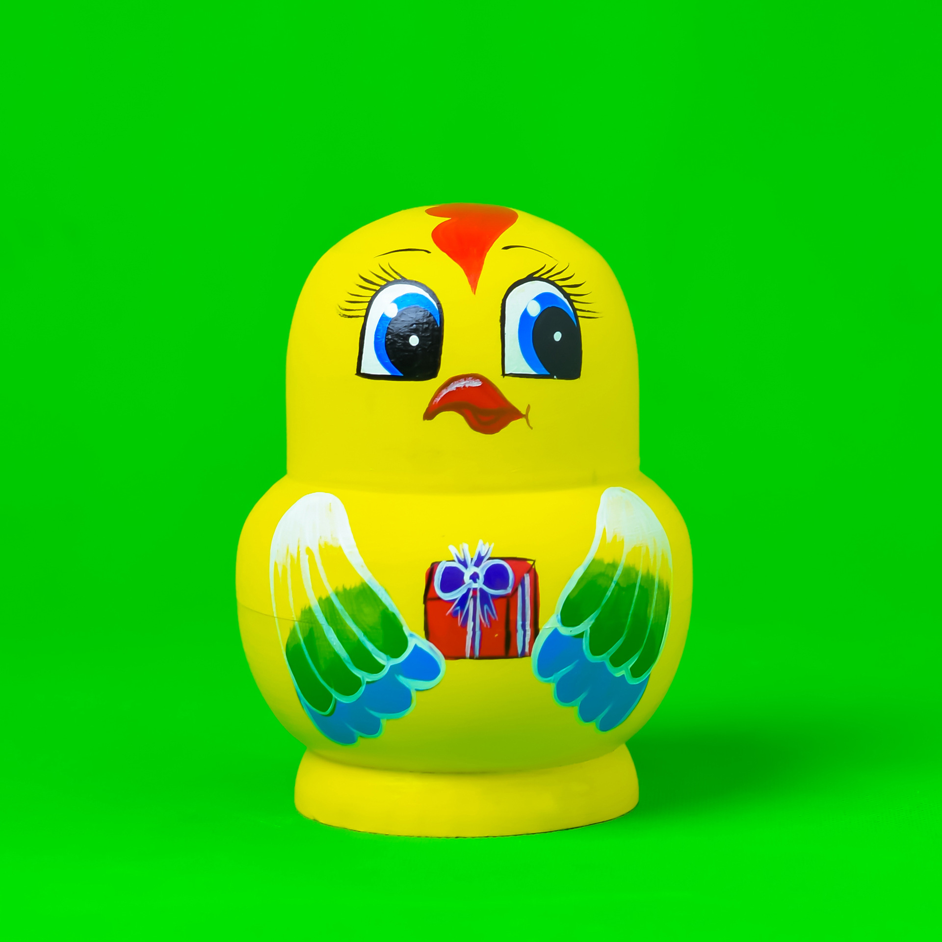 俄罗斯套娃10层动物小鸡景区热卖旅游纪念品木制玩具节日礼物摆件