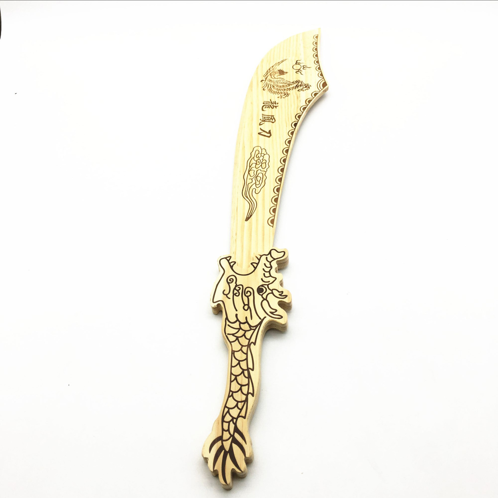 儿童玩具_厂家直销实木龙凤刀 景区庙会热卖竹木刀剑兵器 儿童玩具表