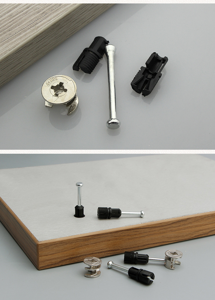 工厂直销快装三合一连接件 三合一快装连接件 衣橱柜二合一连接件