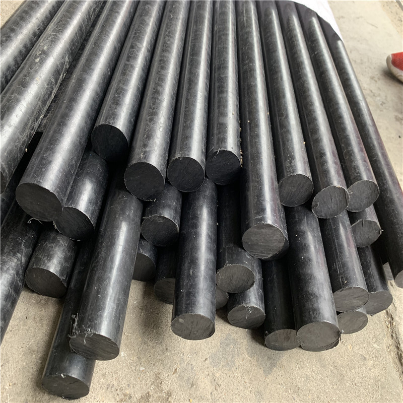 江苏江阴黑色加玻纤尼龙棒超耐磨黑色加30%玻纤棒pa66-gf30棒材