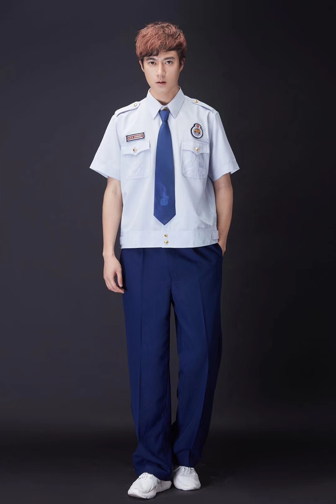 肩章衬衫 男 短袖图片