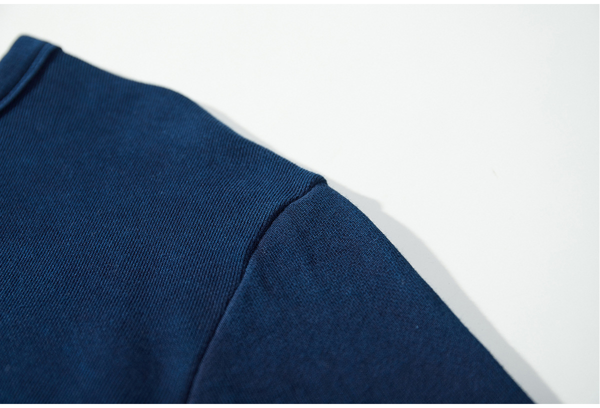 黄氏织造 indigo sweat 蓝染卫衣 精梳全棉350克重磅卫衣外套男