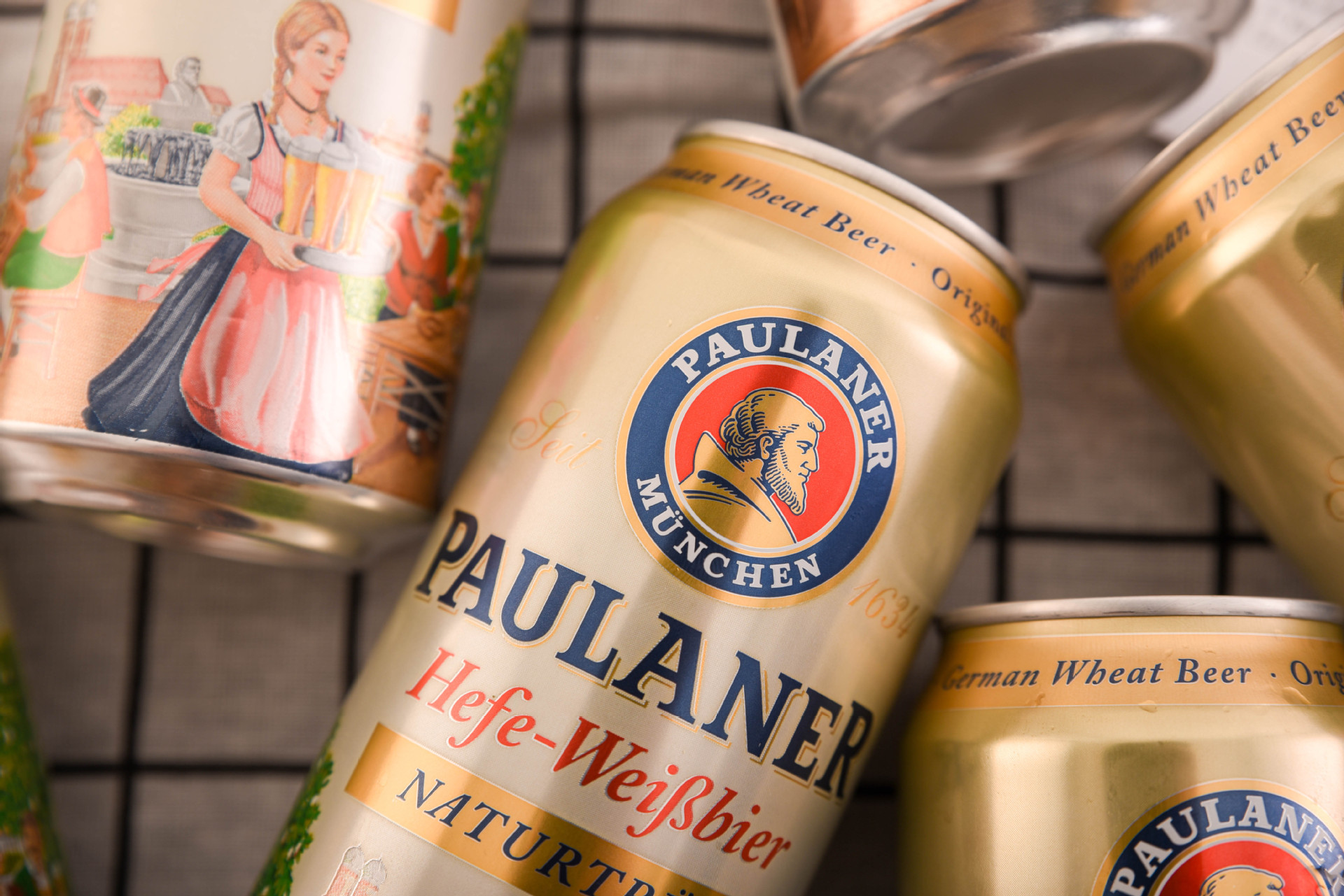 德国进口柏龙白保拉纳白听装啤酒 paulaner500ml*24听