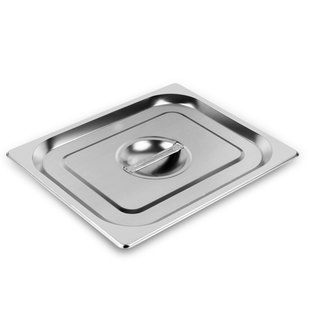 不锈钢份数盆加厚食堂自助餐盆带盖不锈钢方盆雪糕盆长方形份数盘