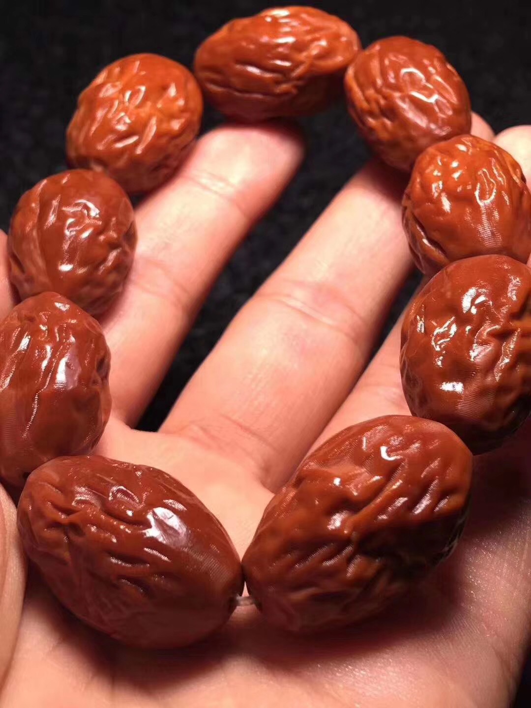 厂家直销特惠大枣素珠橄榄核颜色饱满红润橄榄核雕量大价优可定制