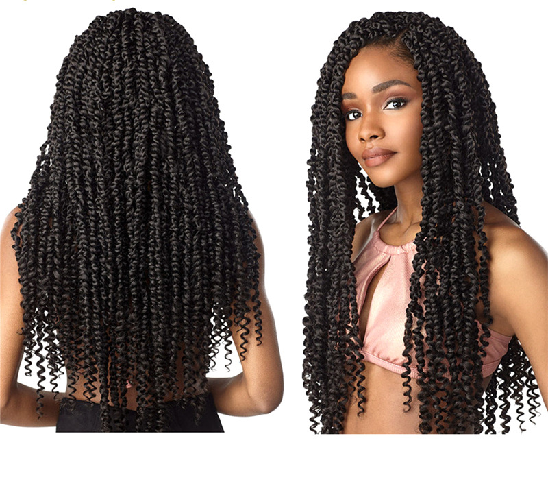非洲假发脏辫螺旋辫 波西米亚卷接发 辫子 box braid water wave