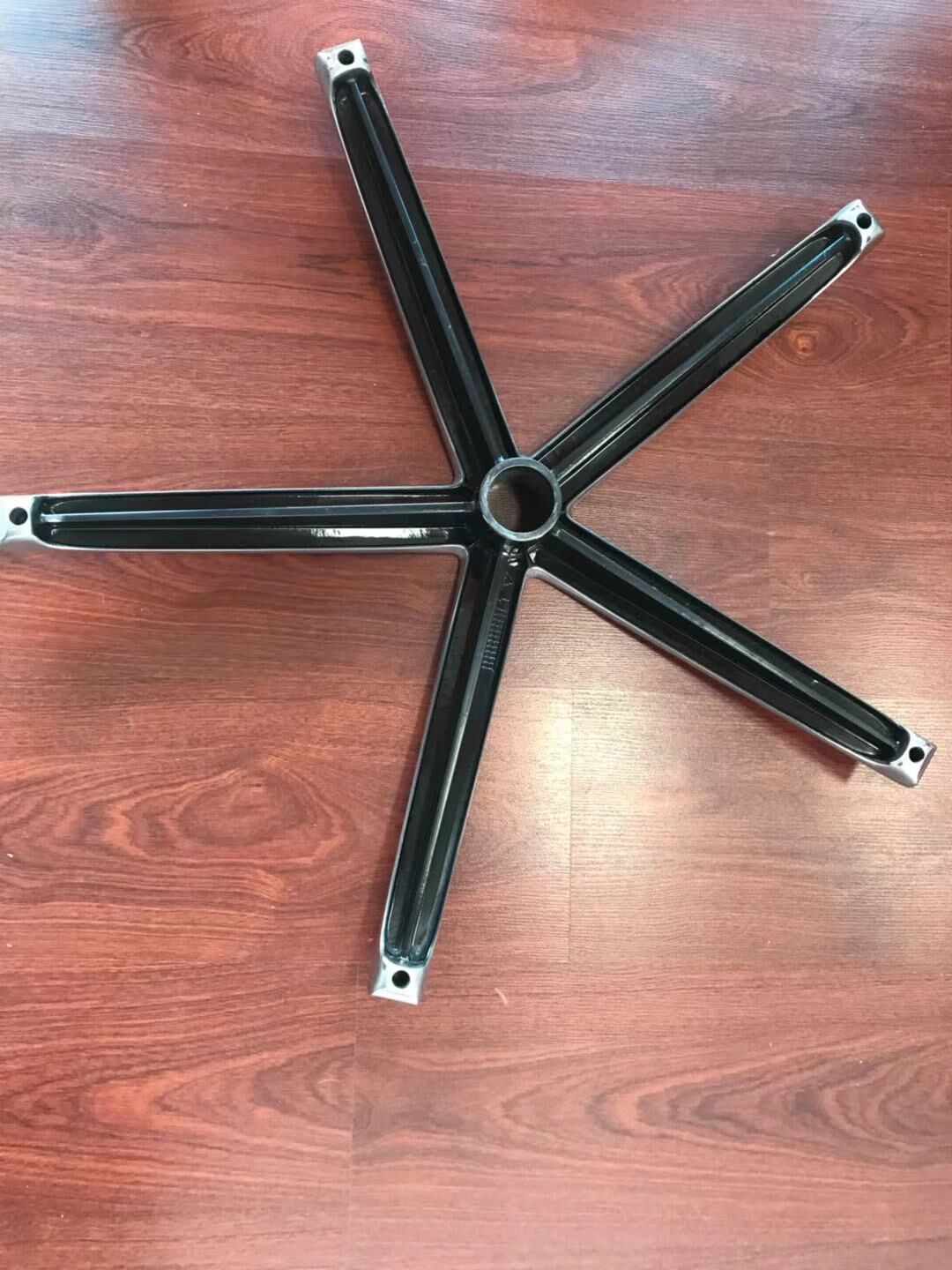 国外新款铝合金五星脚 铝合金压铸办公椅脚 可抛光电镀处理五星脚