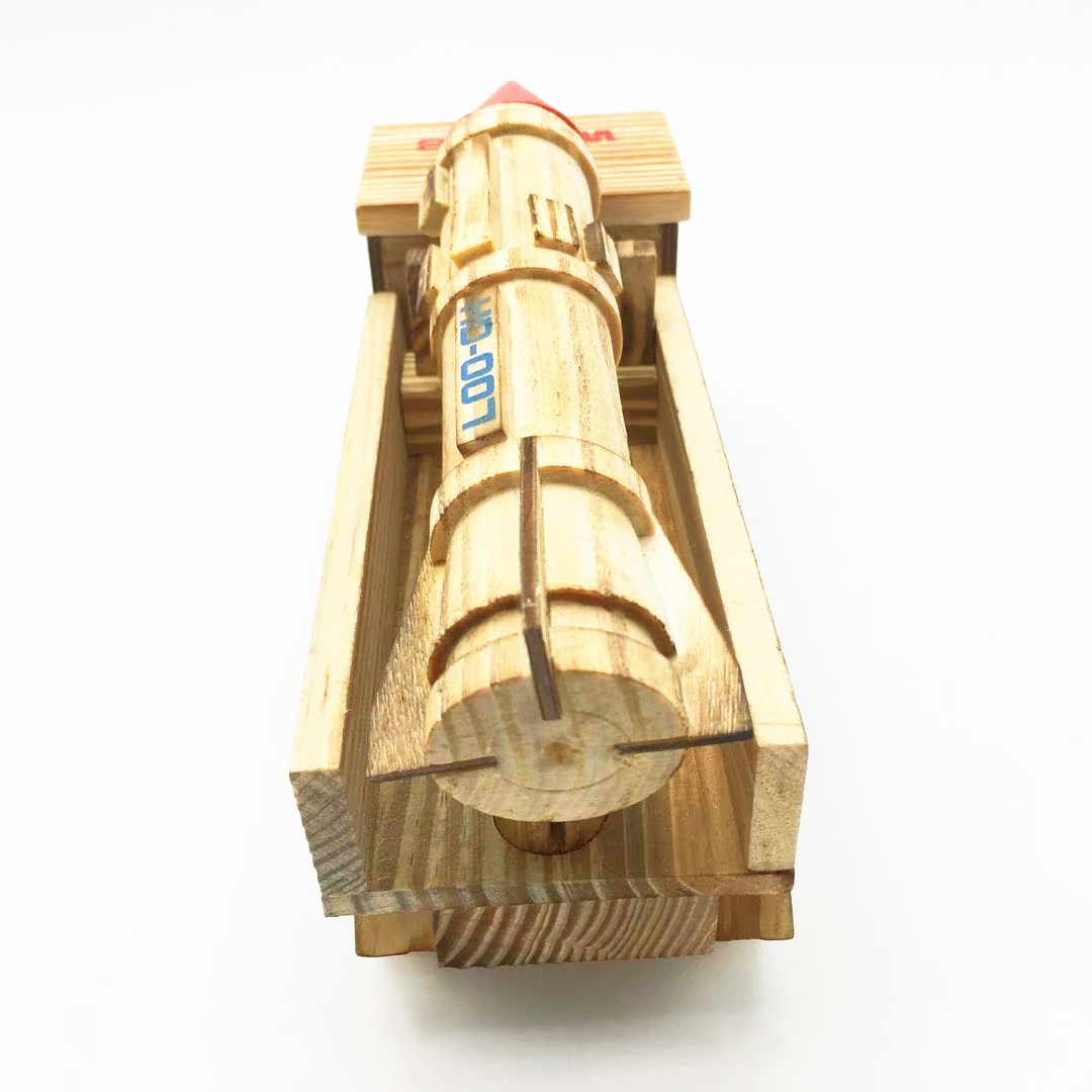 厂家批发木制战狼导弹车同款创意家居摆件工艺品木质仿真儿童玩具