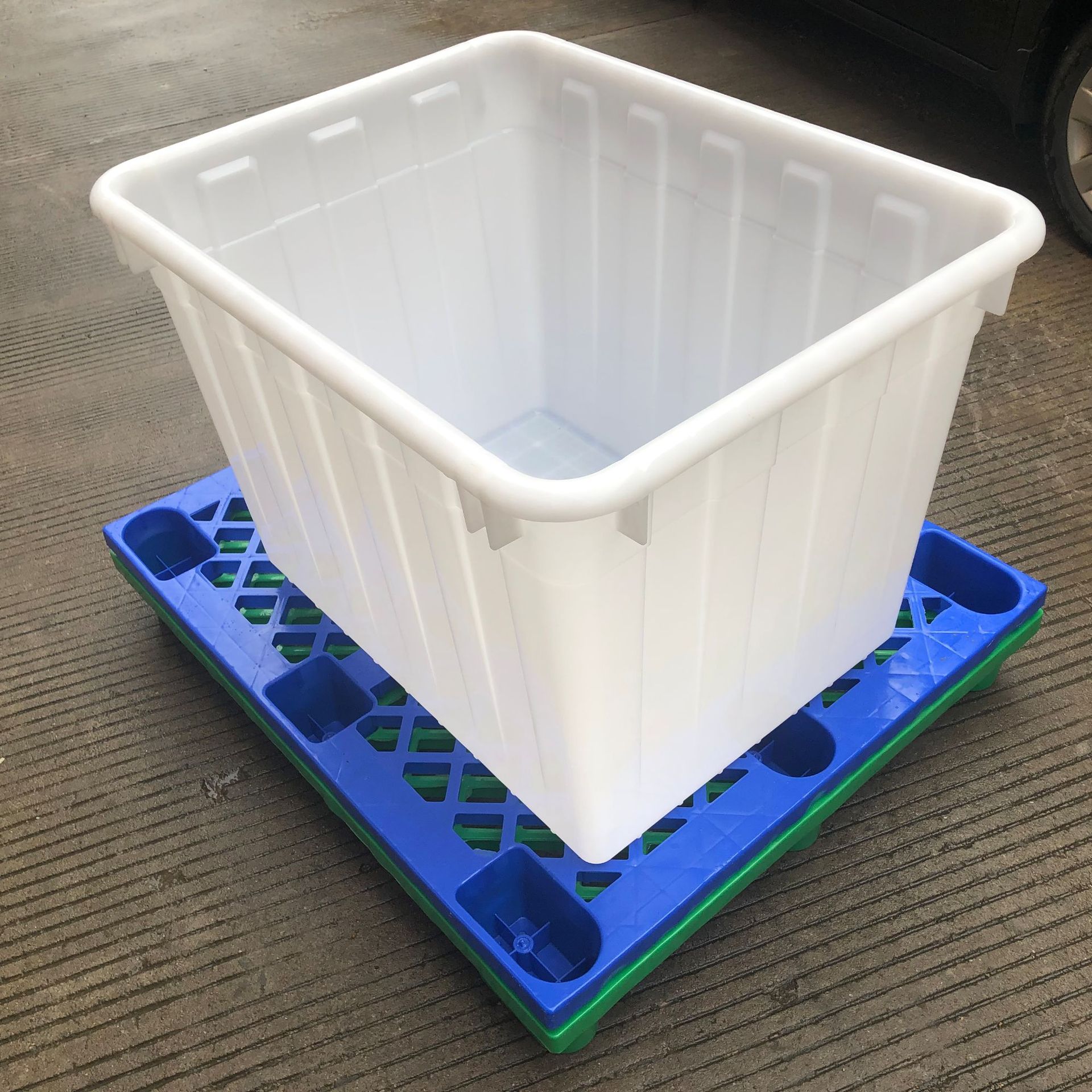 水产养殖箱/工业用200l升带轮耐酸碱塑胶水箱 厨房清洗塑料周转箱