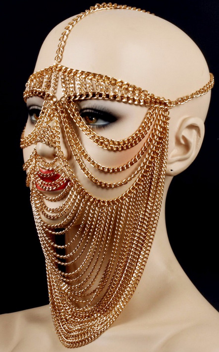 现代热舞热带流苏面具 简约舞蹈面具