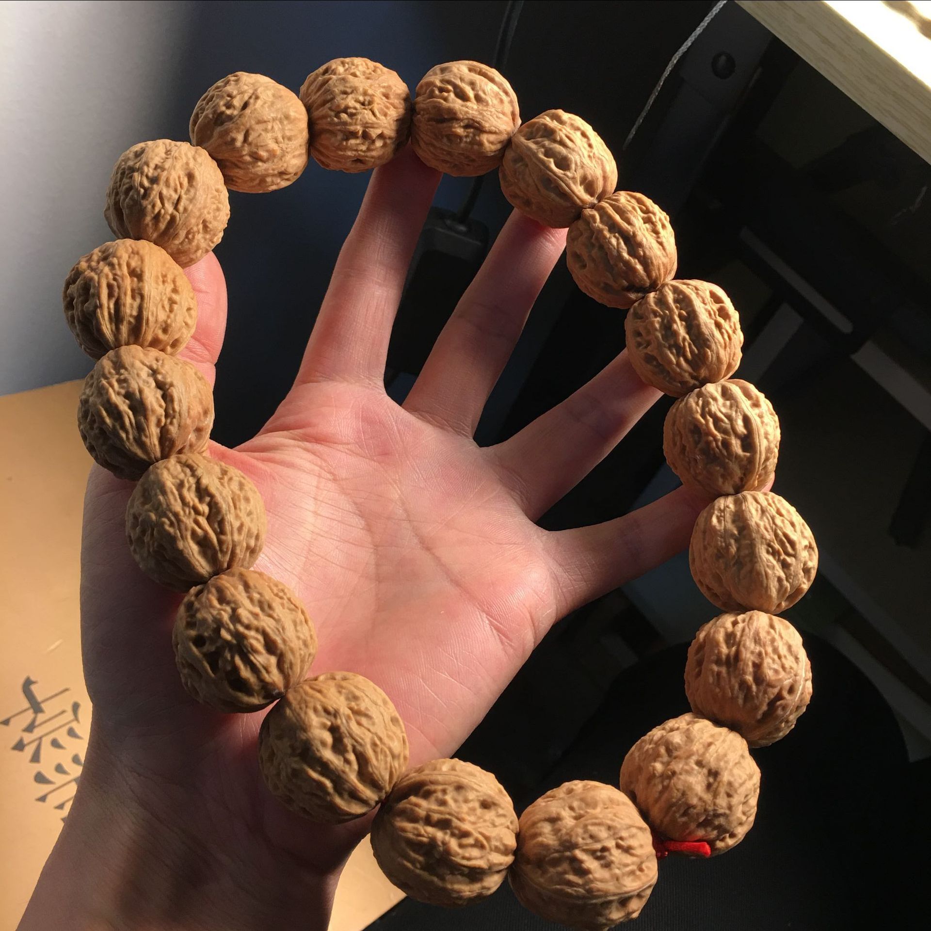 野生京八棱秋子小核桃手持 高密度粗纹 18颗 手串蛤蟆头26左右