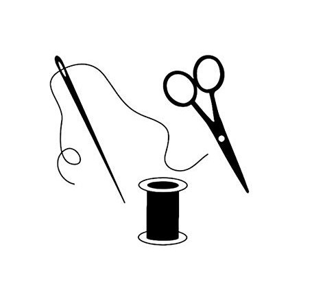 亚马逊外贸款针线剪刀创意图案家居艺术装饰墙贴 一件起批