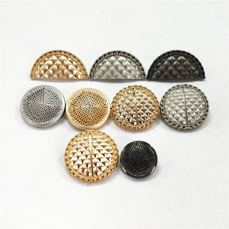 批发新款金属异形纽扣 高脚手缝电镀合金扣子 大衣风衣外套扣子