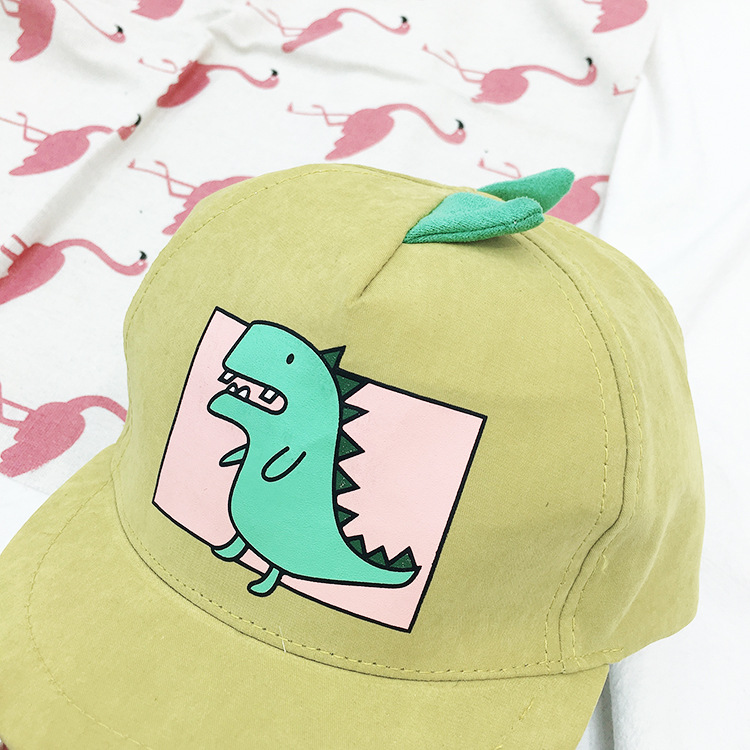 儿童帽子春季宝宝棒球帽卡通恐龙女童鸭舌帽246岁男童棒球帽潮