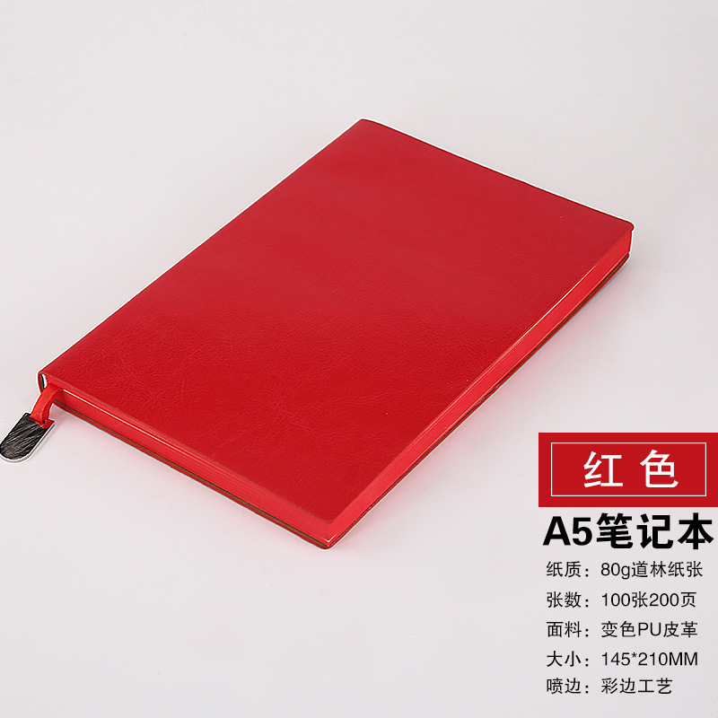 Wholesale Pu Notebook Business Office Diary Leather Leather Notepad A5a6 Core Sticker Design Logo