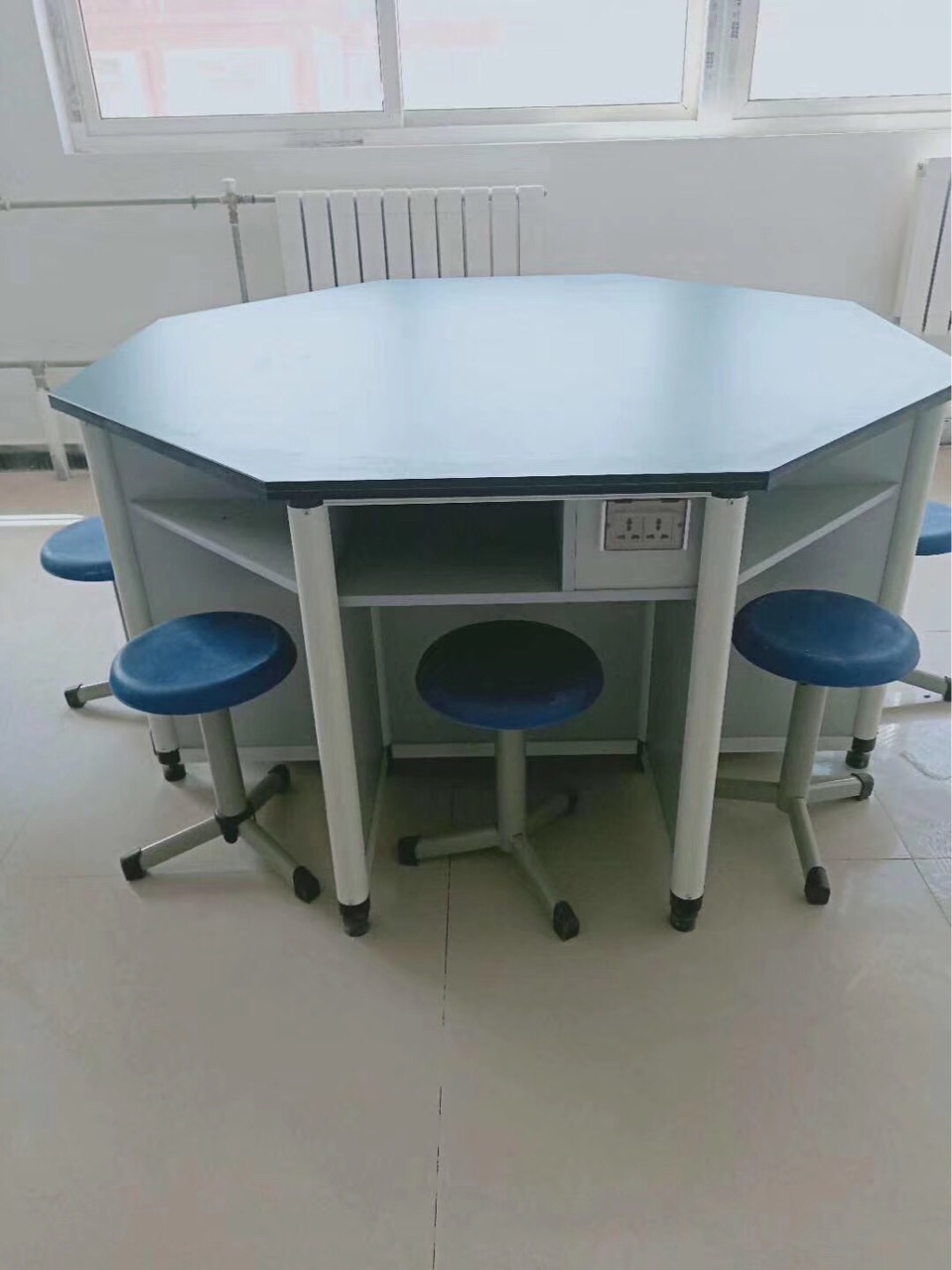 六角型实验桌实验室六边桌理化生实验台学生实验桌学生电源六边桌