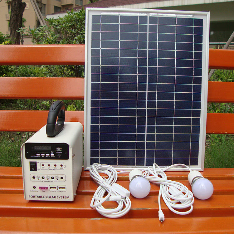 20w户外太阳能发电机太阳能发电系统 家用小系统 移动照明系统