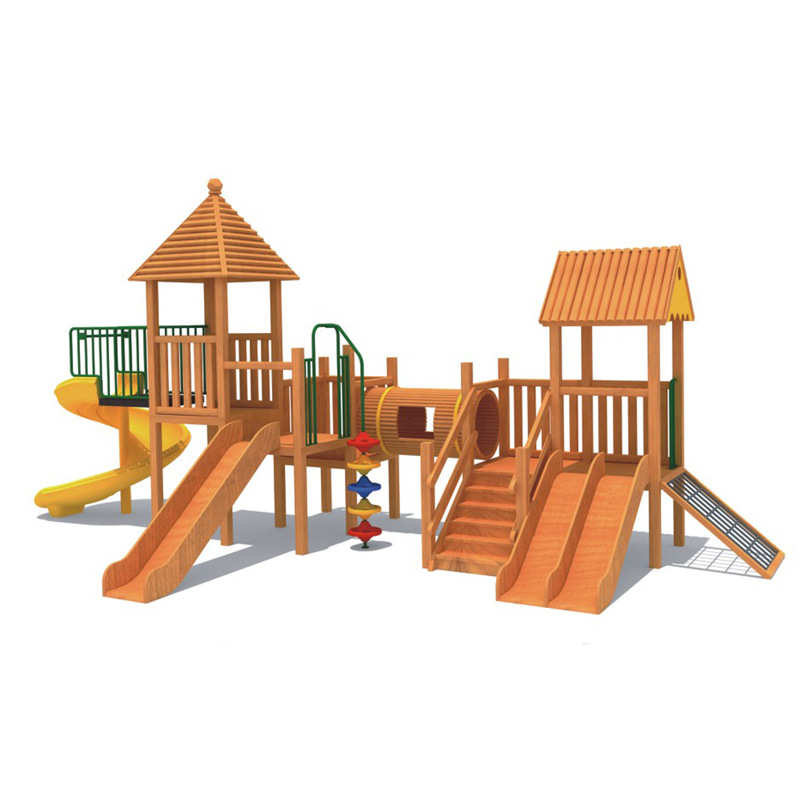 木质多功能户外滑梯设备 儿童户外木滑梯 公园户外游乐设备