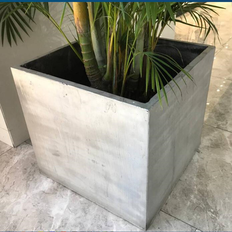 厂家定制花园道路大型氧化镁花槽 工程绿化楼顶隔热种植设备花箱