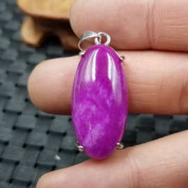 玉龙玉器玉石紫色石英岩玉蛋面吊坠仿舒俱来吊坠玉坠项链坠