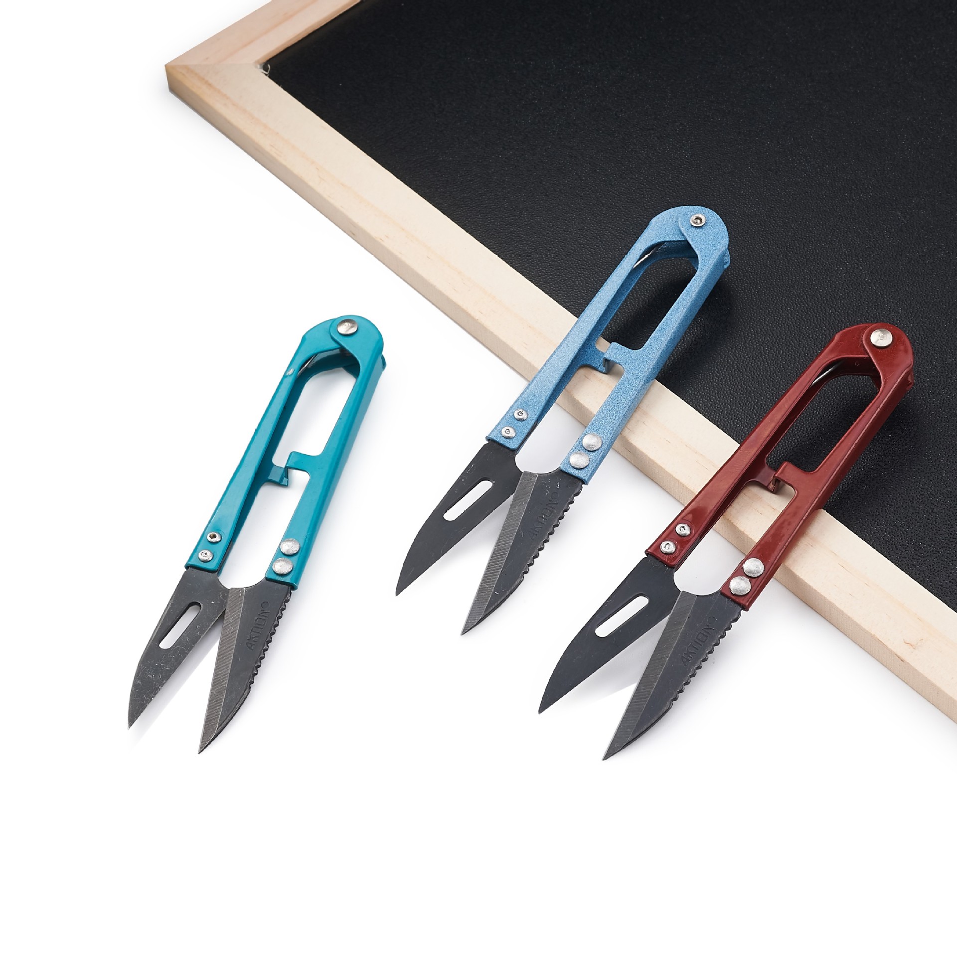 安可信厂家直销ak-210带齿纱剪105mm十字绣线头剪刀服装裁缝剪子