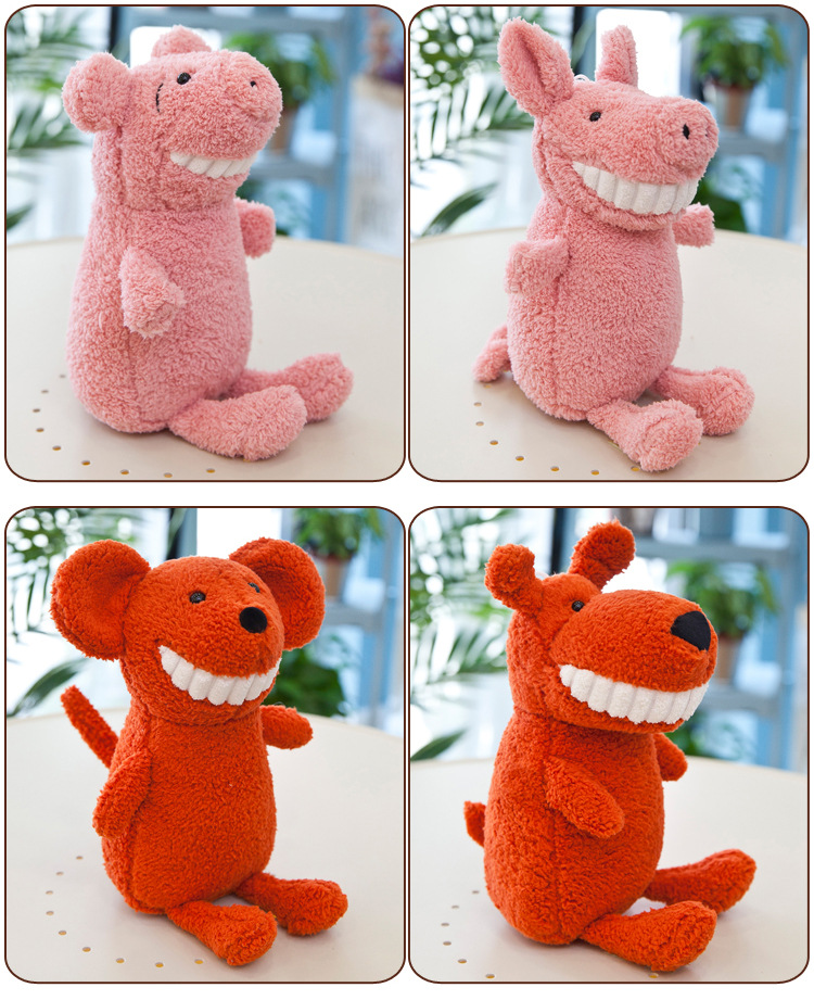 ins微笑大牙毛绒玩具 抖音同款露齿公仔抓机娃娃儿童玩具生日礼物