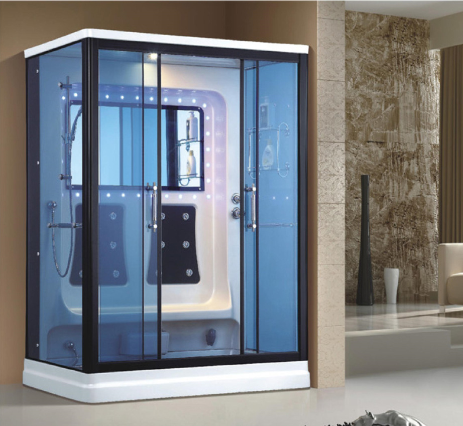 智能双人带亚克力底盆蒸汽房 1600*1000mm 整体淋浴房 室内家用
