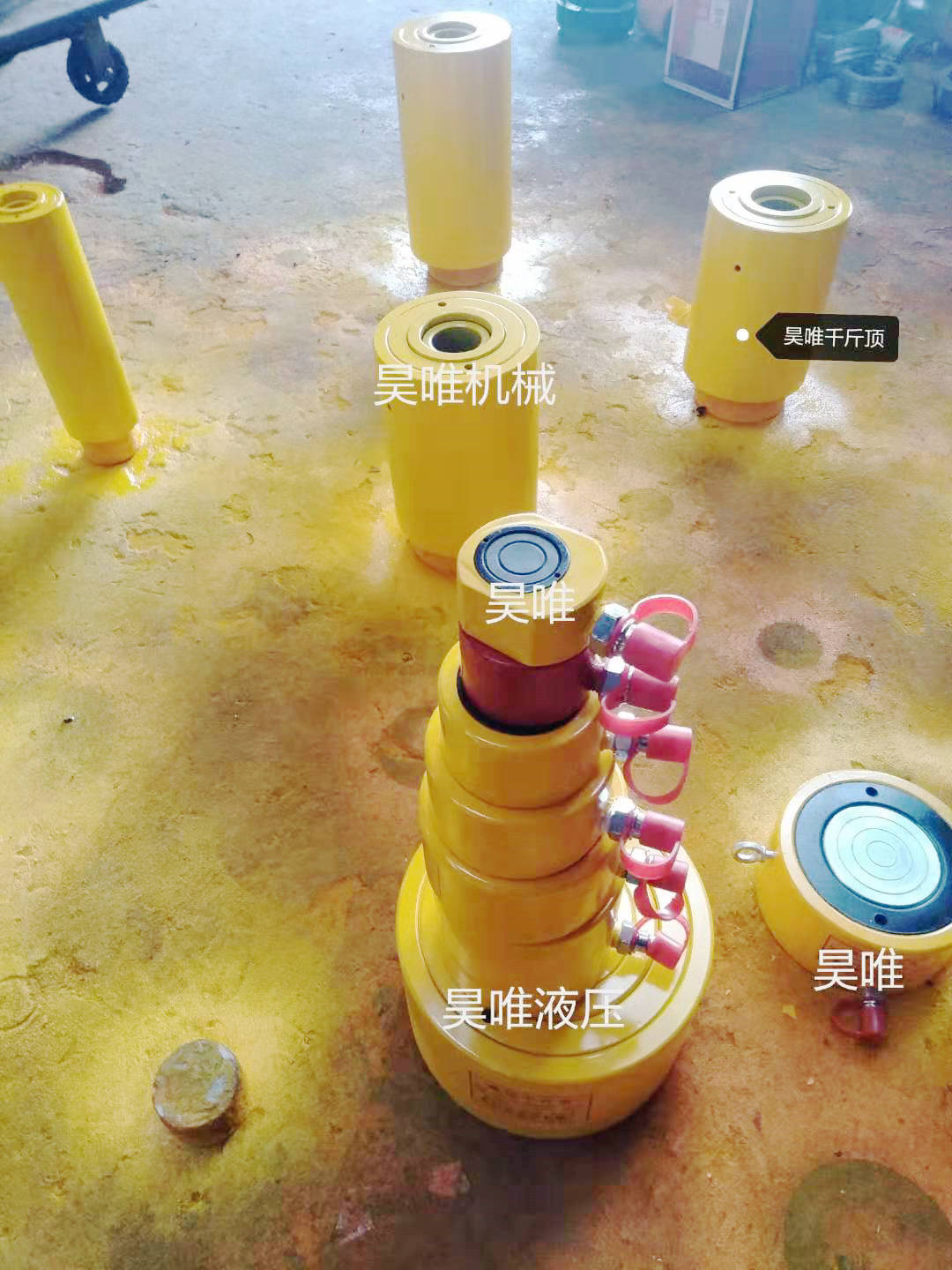 50t薄型液压千斤顶单作用手动液压亦可电动液压同步顶升千斤顶
