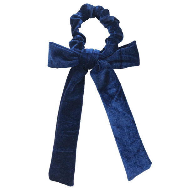 亚马逊直供 高品质韩国绒打结飘带发圈头丝带 气质女孩头饰发饰