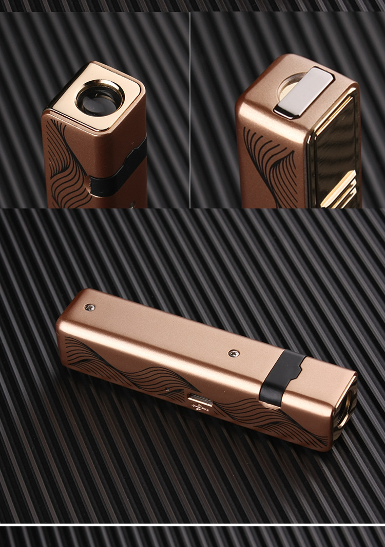 百诚曙光一号usb充电防风打火机投影灯照明创意个性新奇特火机