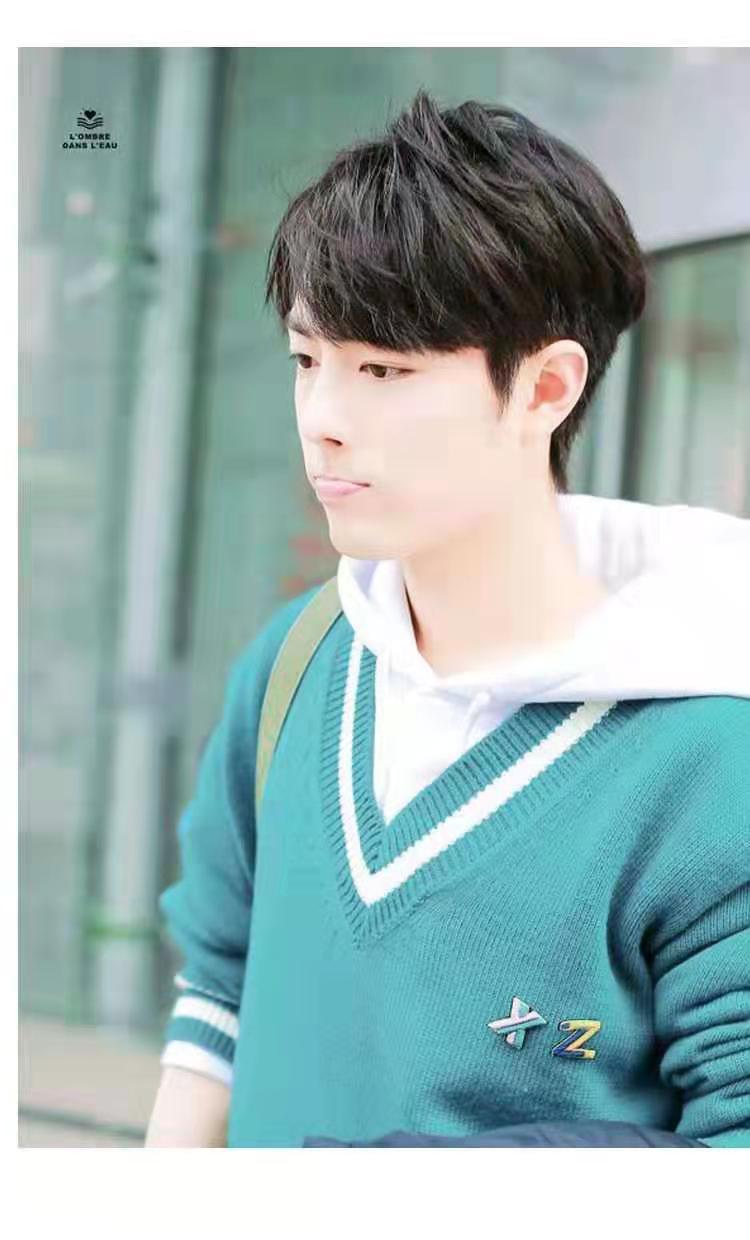 明星肖战同款慵懒风情侣v领毛衣女韩版宽松学生针织外套 2019新款