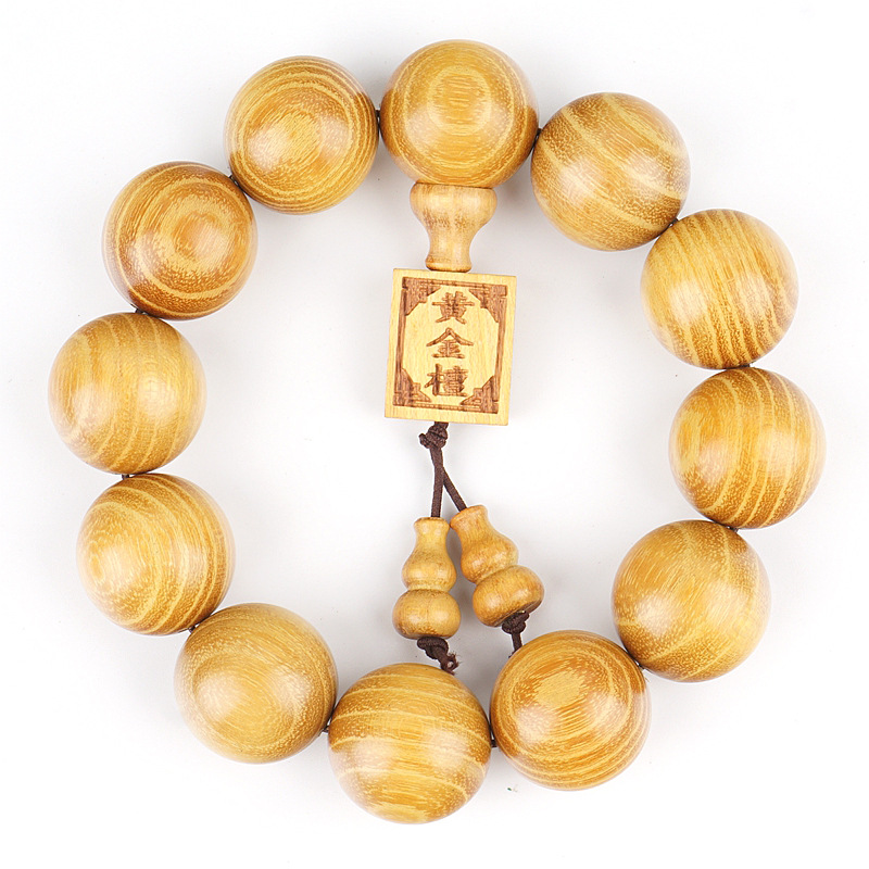 0老料柘木金丝猫眼佛珠手链时尚精加工手串