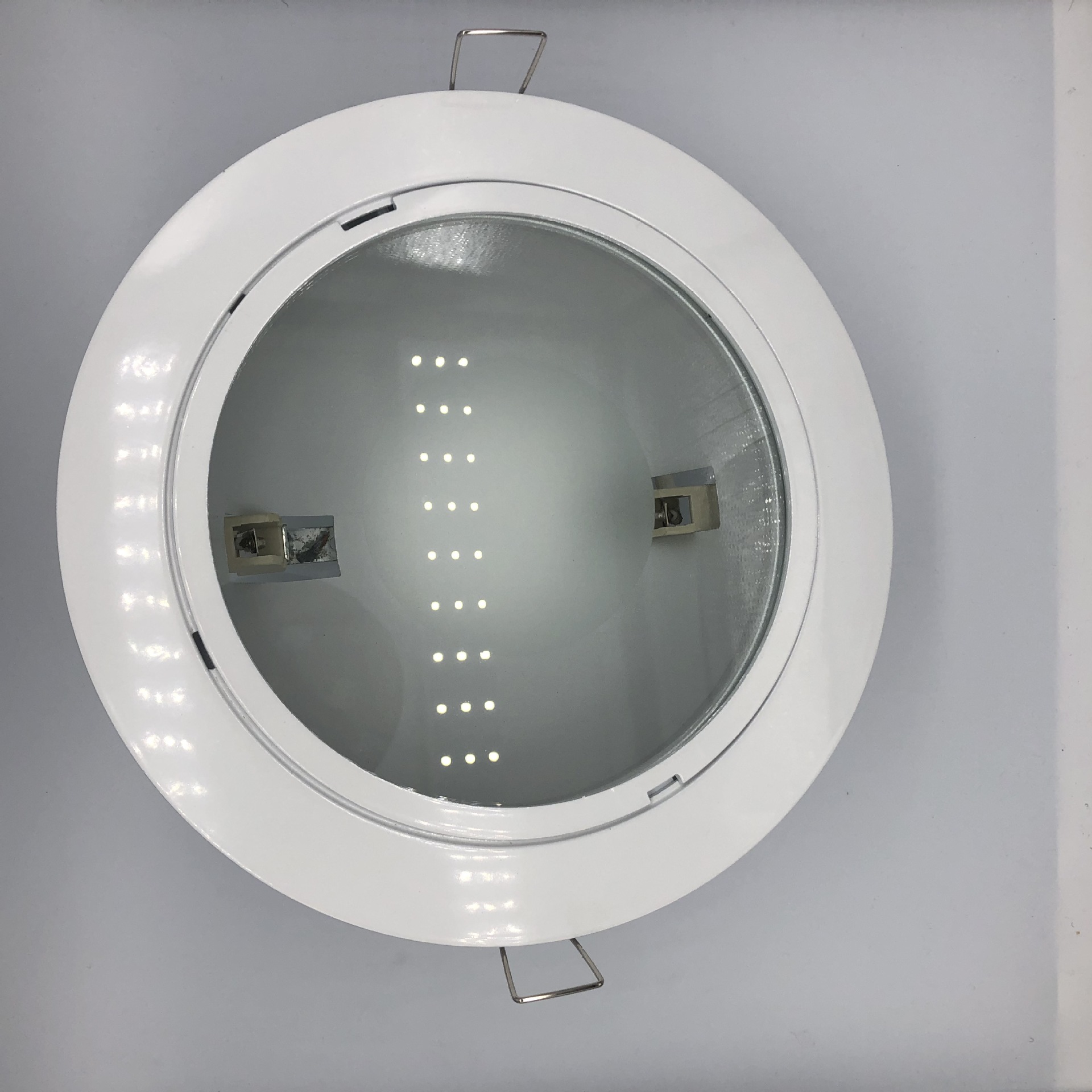 金卤灯70w150w压铸平双环r7s双端防雾筒灯带玻璃 8寸225mm室内