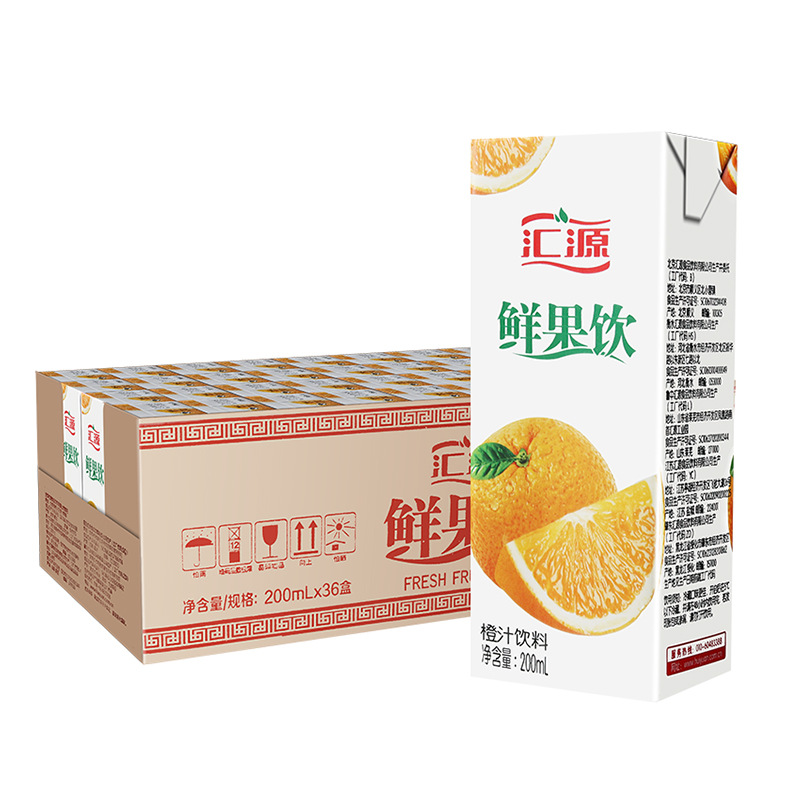 汇源鲜果饮橙汁饮料200ml*36盒/箱