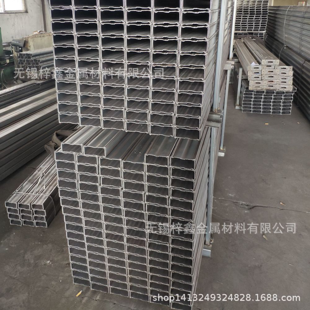 新款货架抱焊梁冷弯型钢50*120阁楼式仓储包合材料含税运包扣梁