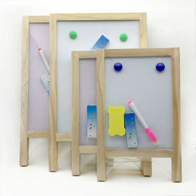 木质双面儿童磁性挂式黑白画板写字板小黑板涂鸦板办公家用画板